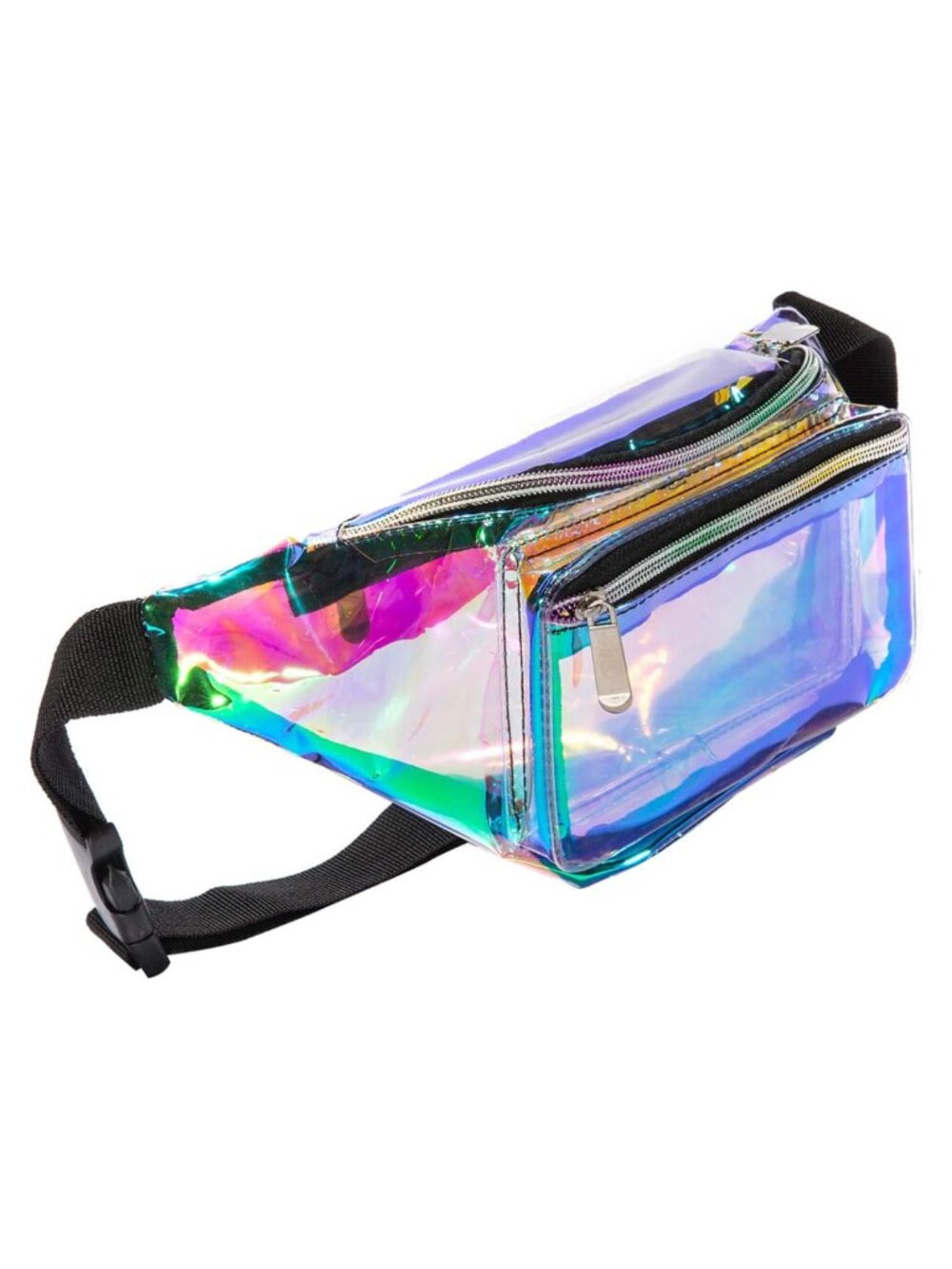 Holographic Rave Fanny Pack Water Resistant Waist Bag Festival Travel